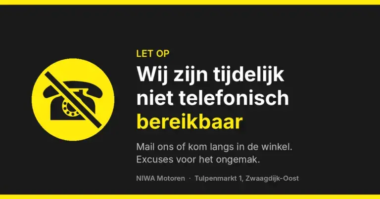 Tijdelijk niet telefonisch bereikbaar
